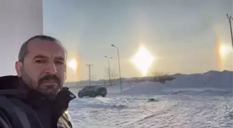 Karlıova'da 'yalancı güneş' görüntülendi