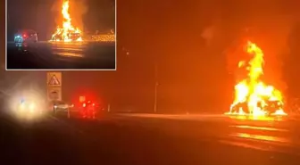 Lüks otomobil alev topuna döndü