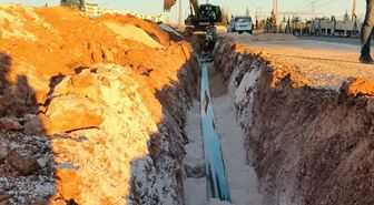 Mardin'de bir mahallede yürütülen atık su hattı çalışmaları tamamlandı