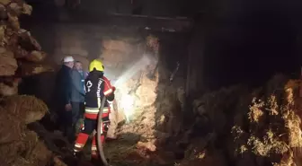 Savaştepe'de samanlık yangını söndürüldü