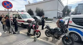 SUV tipi araç motosikletlilere çarptı: 2 yaralı