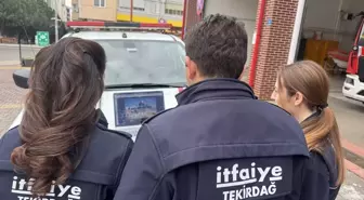 Tekirdağlı itfaiyeciler AA'nın 'Yılın Kareleri' oylamasına katıldı