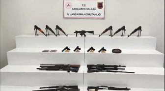 Şanlıurfa'da çok sayıda silah ve mühimmat ele geçirildi: 7 gözaltı