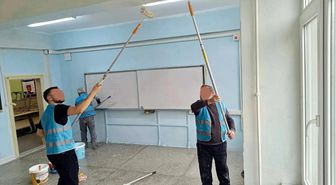 Sinop'ta yükümlülerden okullara bakım ve onarım desteği