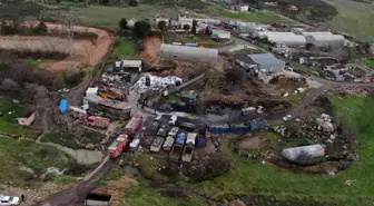 Tuzla'da geri dönüşüm deposunda yangın
