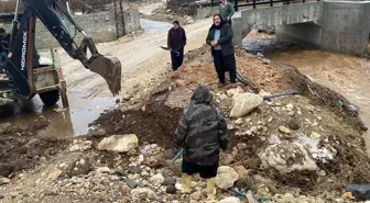 Araban'da taşkınların önlenmesi için ıslah çalışması sürüyor