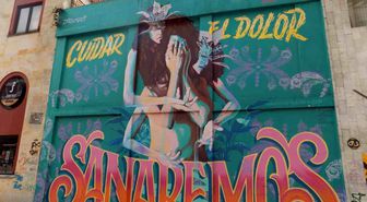 Kolombiya'da grafitiler şehrin kimliğini gözler önüne seriyor