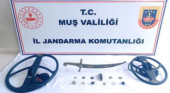 Muş'ta Osmanlı dönemine ait olduğu değerlendirilen tarihi eserler ele geçirildi