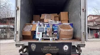 Sakarya'da 670 kilo kaçak tütün ile 483 bin makaron ele geçirildi