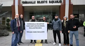 (bekleyecek)Yenimahalle'deki tenis kortlarının özelleştirileceği iddiaları üzerine protesto düzenlendi