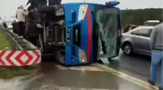 Kağıthane'de cezaevi nakil aracı devrildi: 2 jandarma personeli ağır olmak üzere 19 yaralı