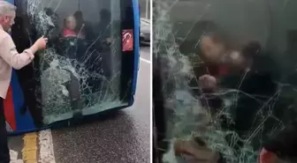 Kağıthane'de devrilen cezaevi nakil aracından yaralıların kurtarılma anları görüntülendi