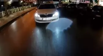 Tekirdağ'da motosikletle otomobilin kafa kafaya çarpıştığı kaza kamerada