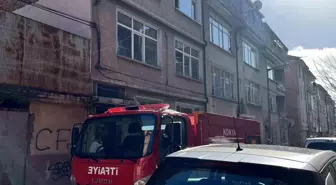 Konya'da apartmanda yangın paniği