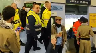 Şampiyonlar Ligi'nde sahaya dalan şahısların maça giriş görüntüleri ortaya çıktı