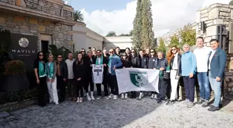 Bodrumspor kadın voleybol takımı, Vakıfbank maçı öncesi kahvaltıda moral depoladı