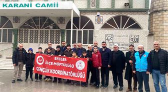 Efeler'de her yaştan vatandaş sabah namazında bir araya geldi