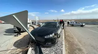 Karaman'da ters yöne giren otomobil kazaya yol açtı