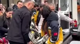 Mağazanın merdivenlerinden düşen kadın hastanelik oldu