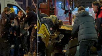 Takla atan otomobilde sıkışan arkadaşının başından bir an olsun ayrılmadı
