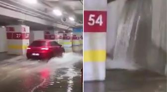 Adana Şehir Hastanesi'nin otoparkı sular altında kaldı