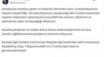 Antalya'da yolcu otobüsü devrildi; 8 ölü, 26 yaralı