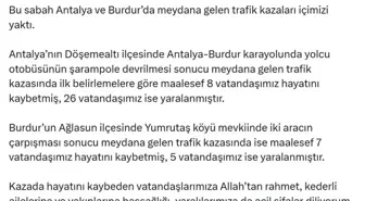 Antalya'da yolcu otobüsü devrildi; 8 ölü, 26 yaralı