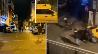 Önce taksiyi soymaya çalıştı, sonra şoförleri palayla kovaladı