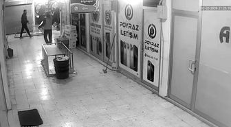 Mardin'de iş yerinden elektrikli süpürge hırsızlığı kamerada