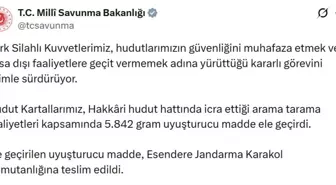 MSB: Hakkari'de 5 kilo 842 gram uyuşturucu ele geçirildi