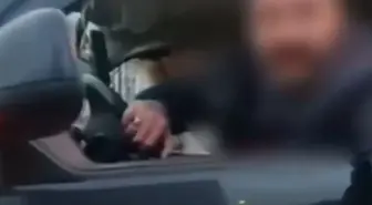 Ümraniye'de tartıştığı kişinin aracının önünü kesen sürücü yakalandı