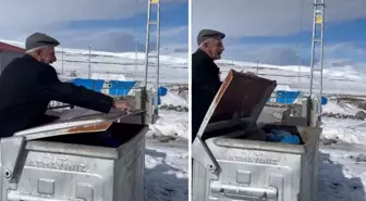 Görüntü Türkiye'nin bir ucundan! Çöp kutusunun kapağını açınca...