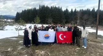 Sinop'ta uluslararası öğrencilerin kar keyfi