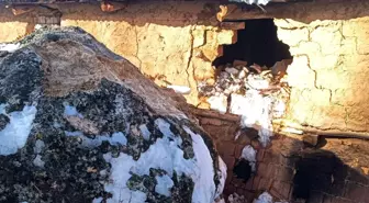 Yamaçtan kopan dev kaya neredeyse evi yıkıyordu