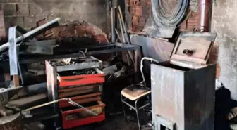 Bolu'da demir doğrama dükkanında yangın çıktı