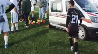 Dili boğazına kaçan kaleci, polisin müdahalesi ile kurtuldu