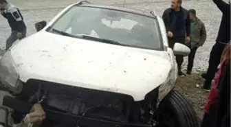 Dolu yağışı kazaya neden oldu: 2 yaralı