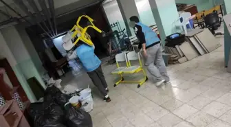 Yükümlüler ara tatilde 6 okulu temizledi