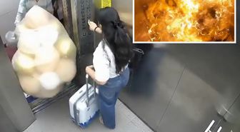 Asansöre biner binmez balonlar patladı