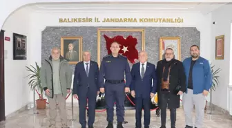 Balıkesir Gazeteciler Cemiyeti'nden İl Jandarma Komutanı Albay Özer'e ziyaret