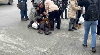Edirne'de motosikletin yaşlı adama çarpması kamerada