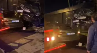 Ortalığı savaş alanına çevirdi! Otomobil araçların üstünden uçup iş yerine daldı