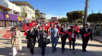 Silifke'de bayrak yürüyüşü