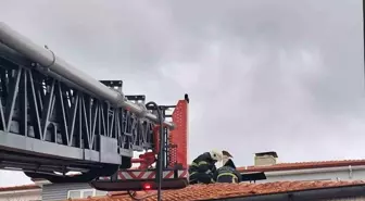 Burdur'da baca yangını itfaiye ekiplerince söndürüldü