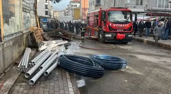 Fatsa'da iş yerinin bahçesindeki yangın söndürüldü