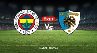 Fenerbahçe Erzurumspor maç özeti ve golleri! (ÖZET) Fenerbahçe Erzurumspor kaç kaç bitti, golleri kim attı?