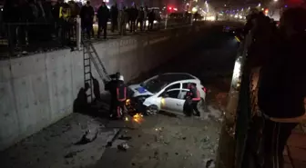 Kontrolden çıkan otomobil sulama kanalına düştü: 1 yaralı