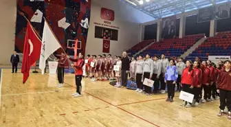 Okul Sporları Basketbol Gençler A Yarı Final Müsabakaları açılış seremonisi yapıldı