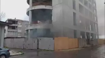 Silivri'de kültür merkezi inşaatında çıkan yangın söndürüldü