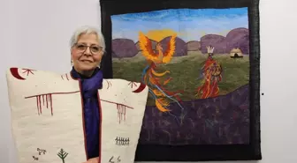 Antalya'da 'Aşina' keçe resim sergisi açıldı